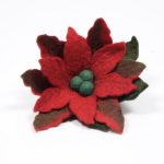 Poinsettia Dog Collar Accessory -Small