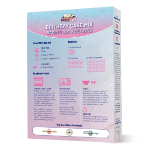 Birthday Cake Mix Back of Box