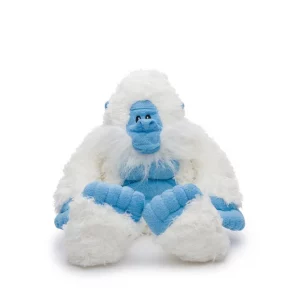 White and Blue 12" Fluffy Yeti Dog Toy